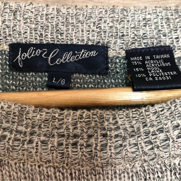 Vintage Southwestern Wool Blend Knit Pullover Crewneck Sweater Large - Picture 7 of 8